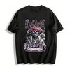 Gothic Rebirth Skull Print Top Trendy Resilience Themed Casual Tee Pure Cotton T-shirt