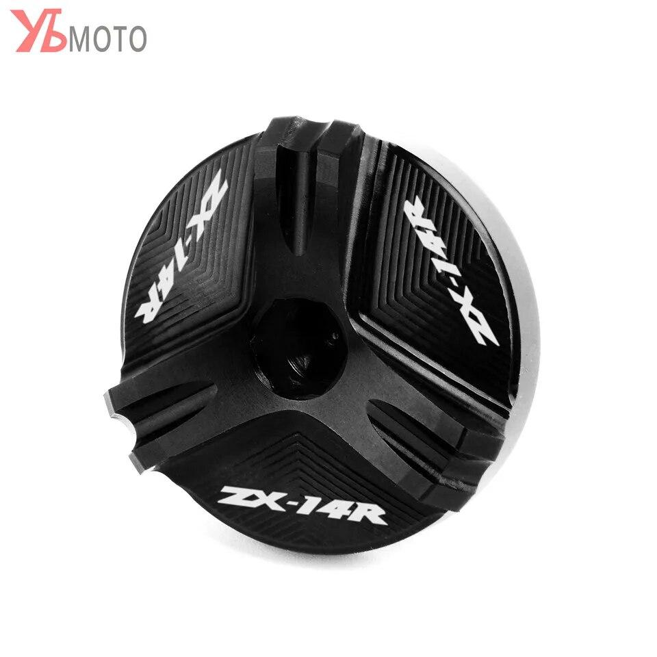 Motorrad Grün CNC Öleinfülldeckel Verschlusskappe Für Kawasaki NINJA ZX14R ZX-14R 2012- ZZR1400 ZZR 1400 ZX1400 Zubehör