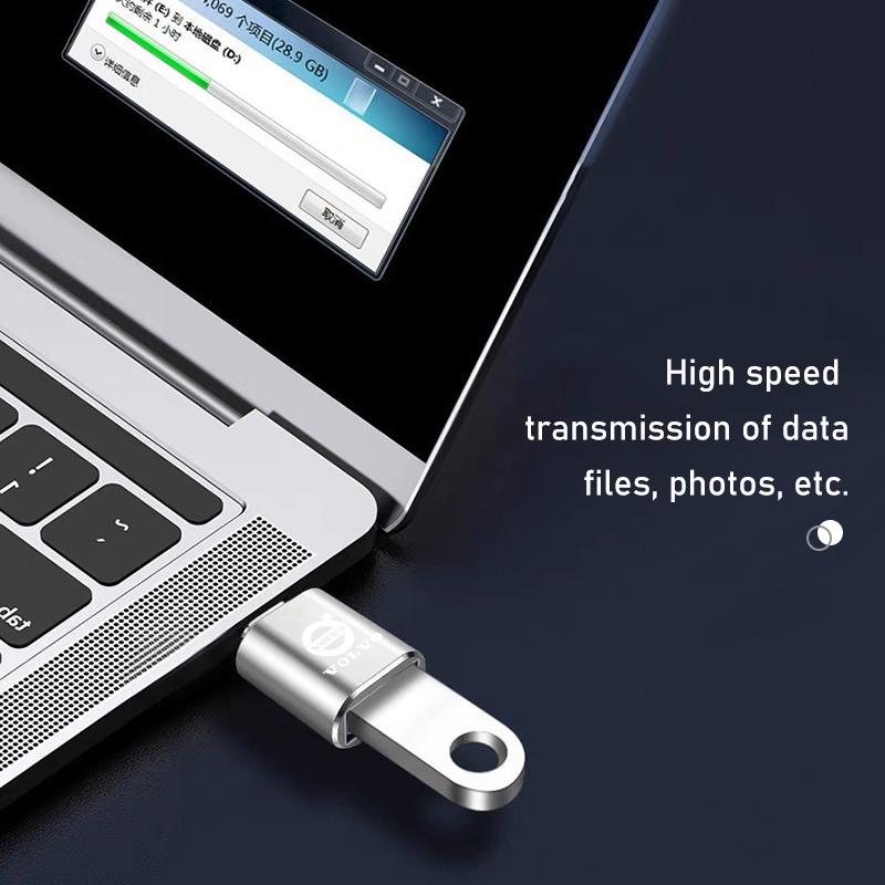 lgujc1 Car Type-C Turn USB3.0 Adapter Auto Converter Interior Parts For Volvo XC90 V90 V60 XC60 V40 S80 S60 S90 C40 XC40 V70 XC70 C30