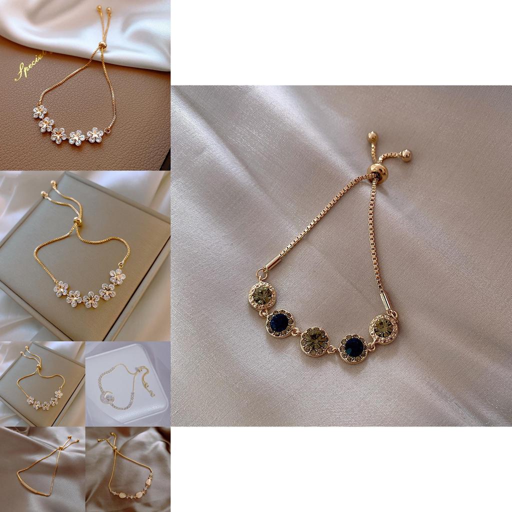 Flower Jewelry Hand Chain With Cubic Zirconia For Women Gift Occasion