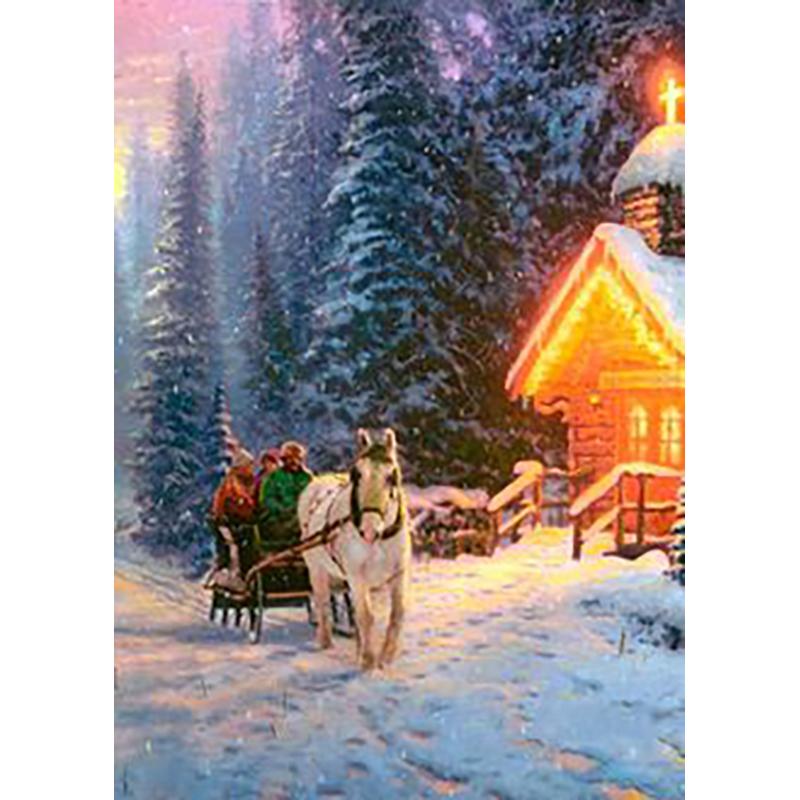 DIY Snow Scenery 5D Diamond Painting Full Round Drill Winter Landscape Diamond Embroidery Mosaic Rhinestone Home Decor Gift