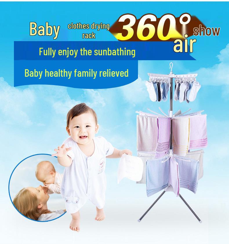Varal Dobrável de Aço Inoxidável para Roupas de Bebê e Toalhas para Quarto