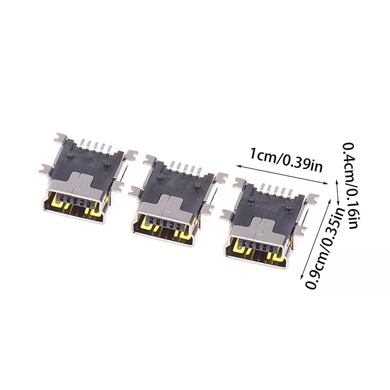 Hot 10/20Pcs Mini USB Female Socket Connector Plug 5pin SMD Type USB Port For Tail Charging Mobile Phone Data Ports