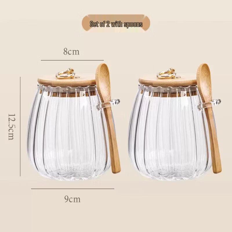 Qiwei Airtight Glass Sugar Canister