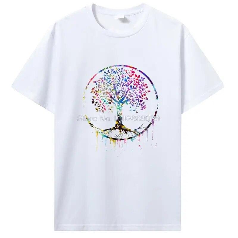Rainbow Beautiful Mandala Tričko s grafickým potiskem Dámské Unisex Bavlněné tričko Cool Ležérní Tričko s krátkým rukávem Trička Topy Streetwear