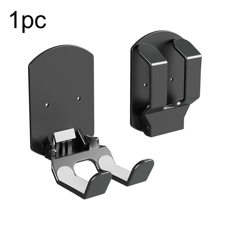 1pc Foldable Desktop Clutter Buster Switch Handle Adhesive Hanging Stand - Space-Saving Wall-Mounted Organizer with Sticky Pad