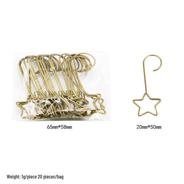 Metalowe haczyki S z drutu na ozdoby świąteczne, biżuterię i skarpety bożonarodzeniowe