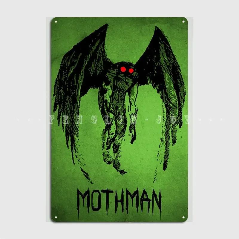 Mothman Metal Plaque Poster Club Pub Garage Design Poster Tin Sign Poster