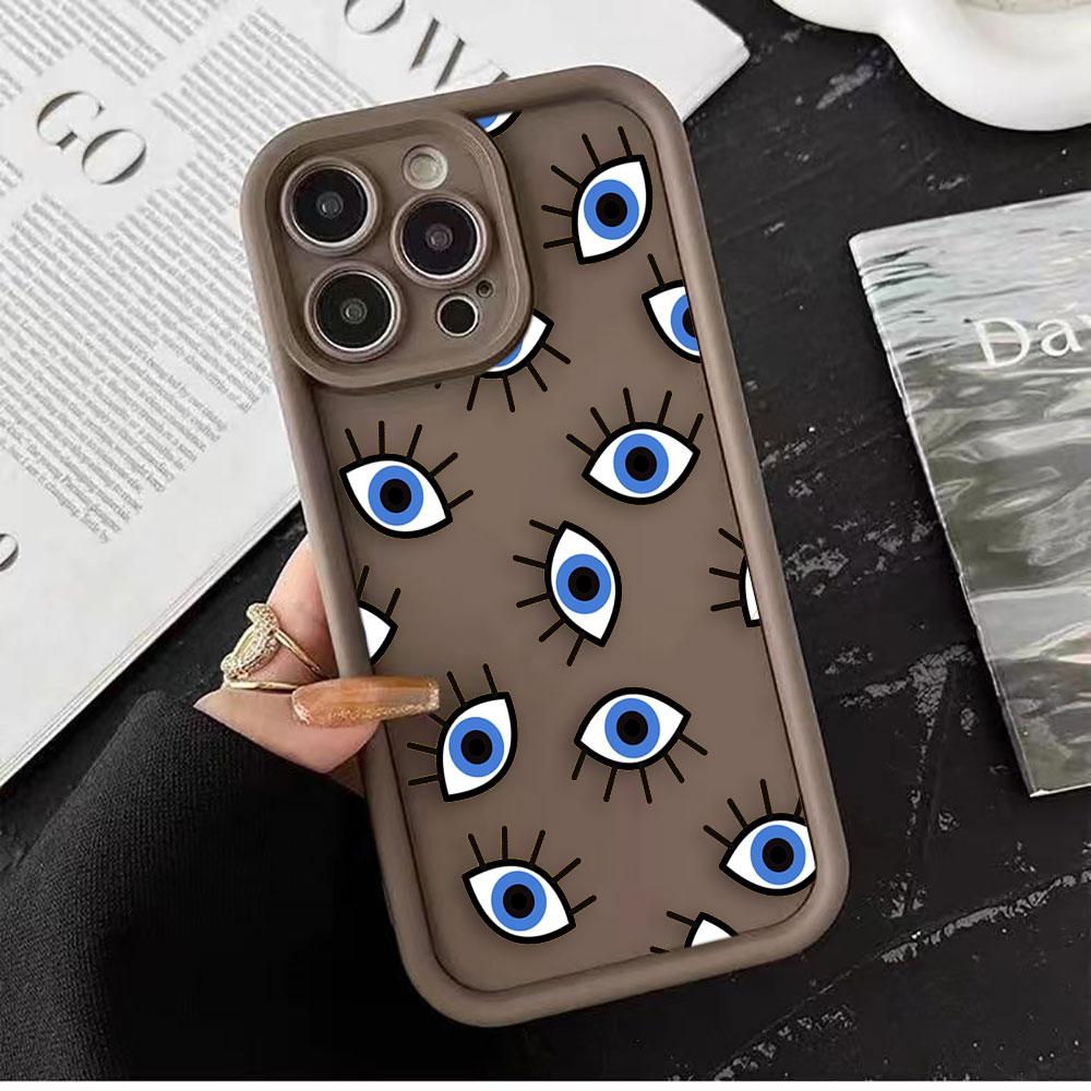 Lucky Blue Eye Evil Eye Print Phone Case For VIVO V60 V21 V23E V25 V27 V27E V29 V29E V30 V30E V40 V50 X80 X90 X100 X200 Cover