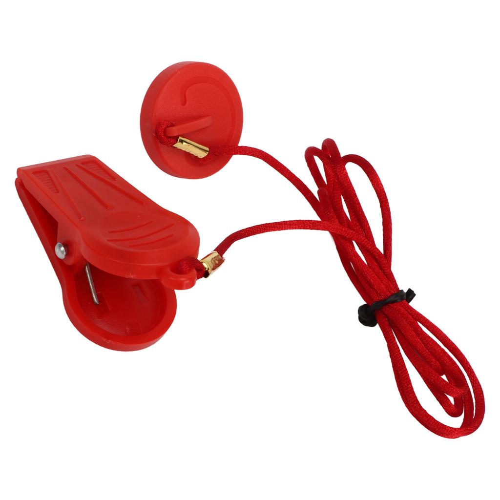 2PCS Running Machine Safety Switch Emergency Stop Magnet Treadmill Key with Circular Insert Red