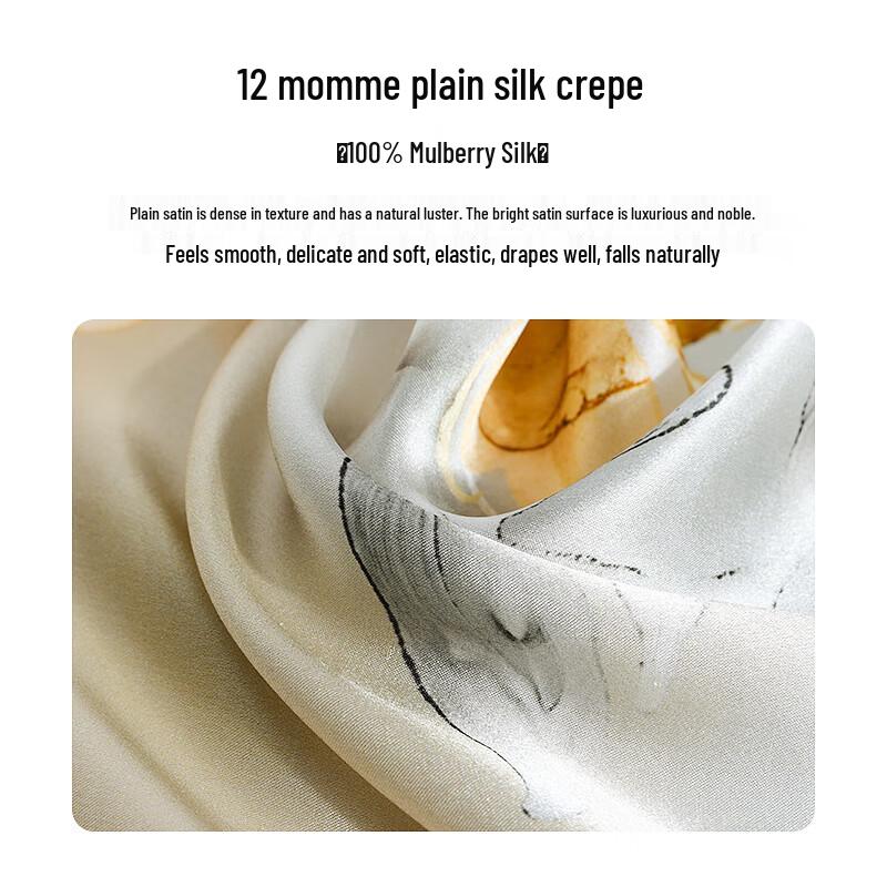 Hengyuanxiang Women's Premium Mulberry Silk Scarf