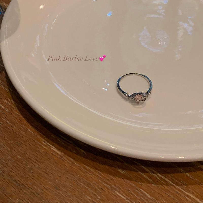 

Японское нежное розовое циркониевое кольцо Love Ring - элегантный дизайн для женщин, уникальное модное украшение для указательного пальца, идеально подходит для студенток или подруг