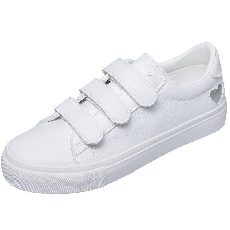 Little white shoes women's 2025 new sports and leisure lightweight and versatile Velcro women's shoes Korean version of students platform shoes child