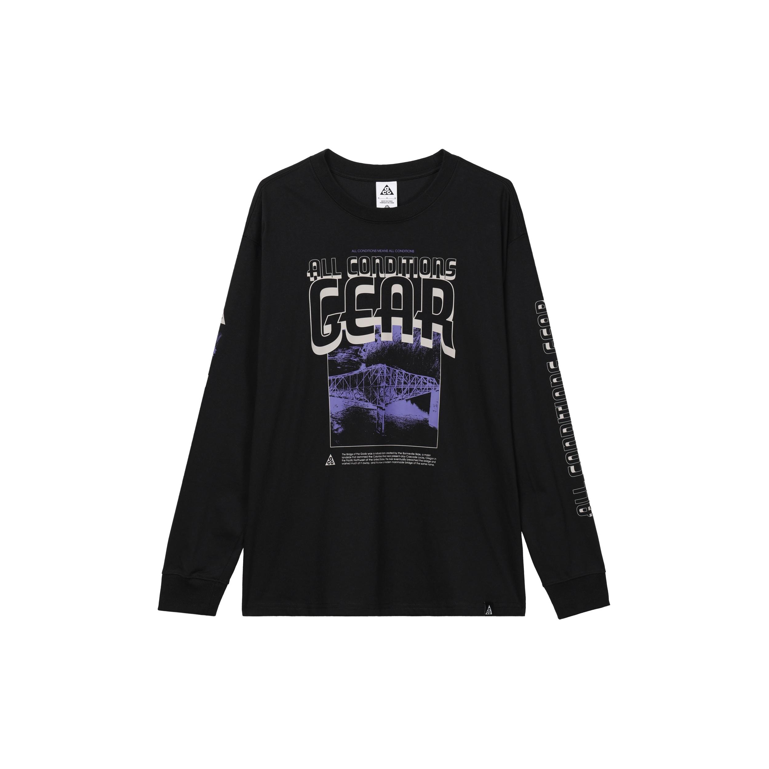 Nike ACG Long Sleeve T-Shirt Asia Sizing  Black  Men s FQ3730-010 L