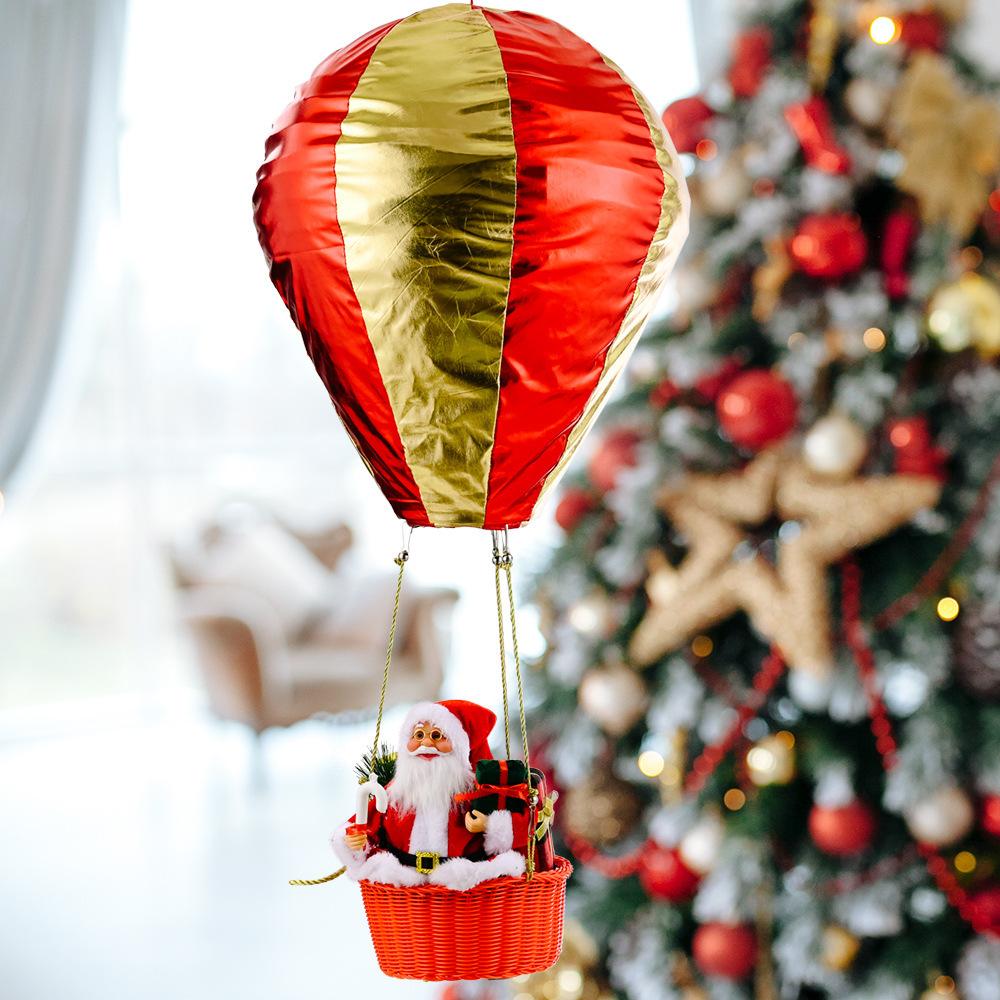 D2 2025 Christmas Hot Air Balloon Ornaments Snowman Santa In Hot Air Balloon Ornament Pendant For Christmas Trees Xmas Decor