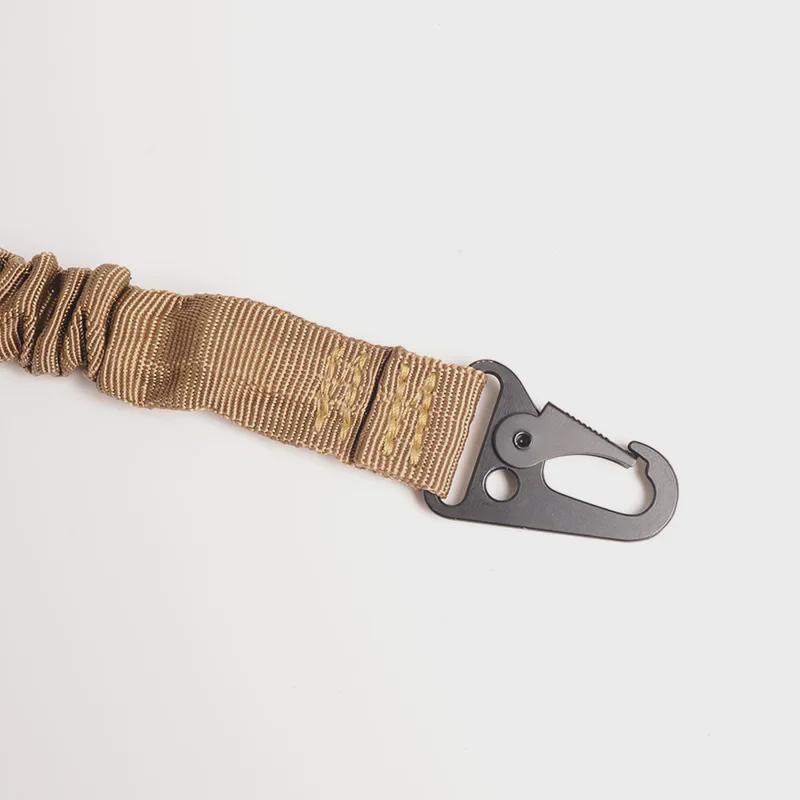 Černý taktický nylonový popruh na zbraň s dvojitým bodem - Venkovní bojový a výcvikový crossbody popruh