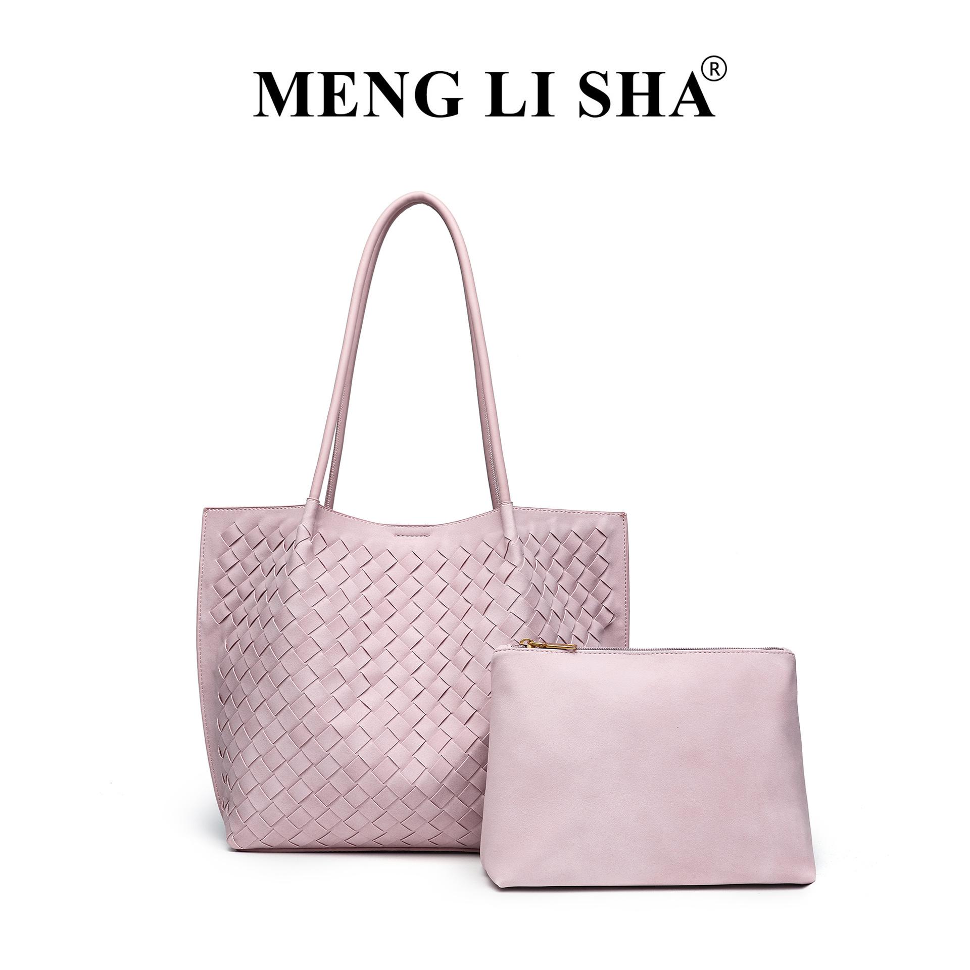 

Vintage Frosted Hand-Woven Shoulder Tote - Large Capacity Autumn & Winter Bag with Mother-Child Design