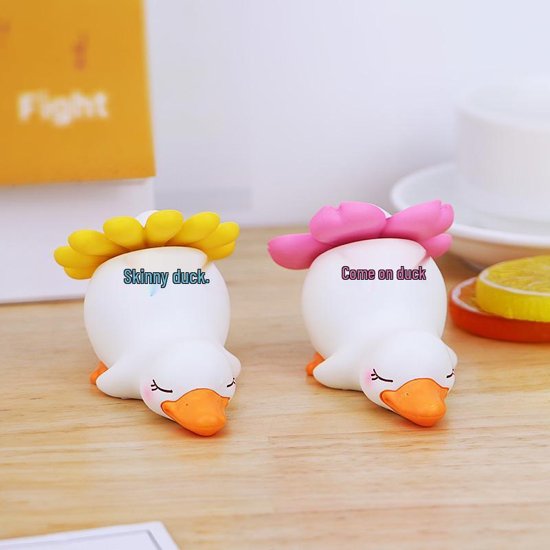 Hello Duck Healing Ornament: Cute Duck Desk & Car Decoration