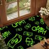 Dollar Sign Graffiti Area Rug Neon Green Street Art Money Design Distinctive Urban Simple Style Decor for Living Room & Bedroom