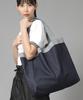 Saintcrew Button-Open Oversized Shoulder Bag Bob-117 Denim Indigo Brs