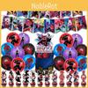 Into Spiderman The Spiderverse Birthday Party Flag Pulling Decoration Set