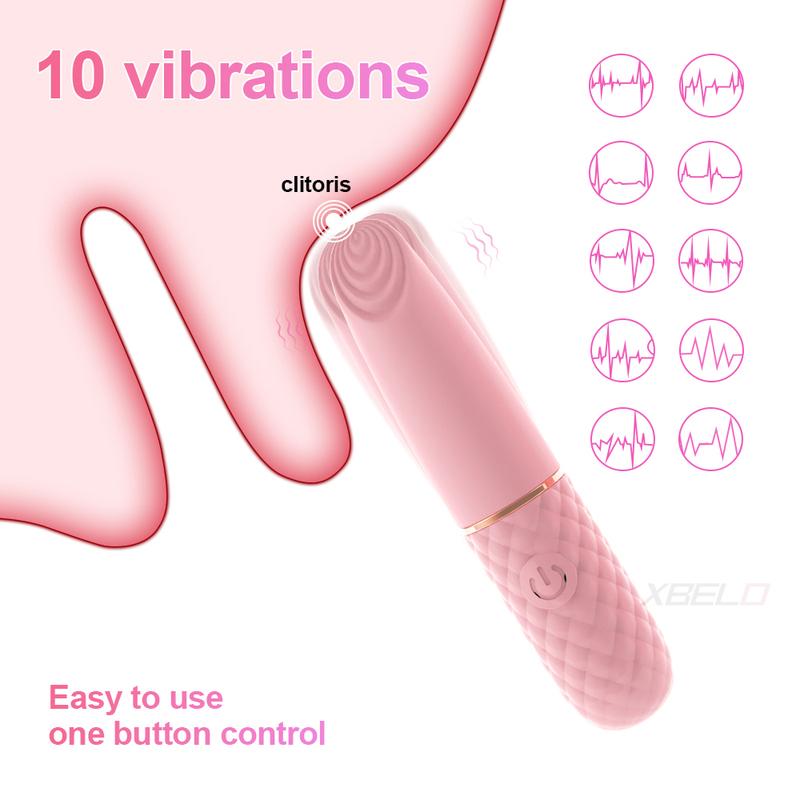 10 Speed Mini Bullet Vibrator for Women Fast Orgasm Clitoris Stimulator Rechargeable Female Masturbation Goods Sex Toy for Adult