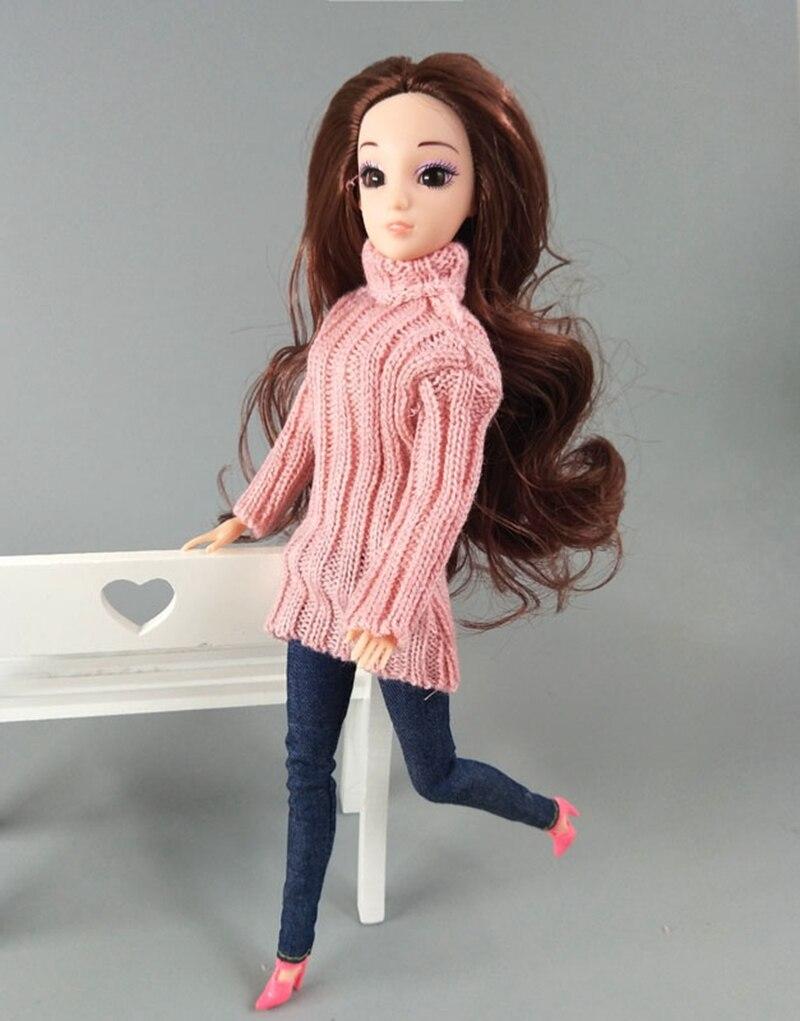 Knitted Woven Outfits Handmade Tops Clothes Sweater For Barbie Doll For 1:6 BJD Doll Gifts Kids Toy Dolls Accessories
