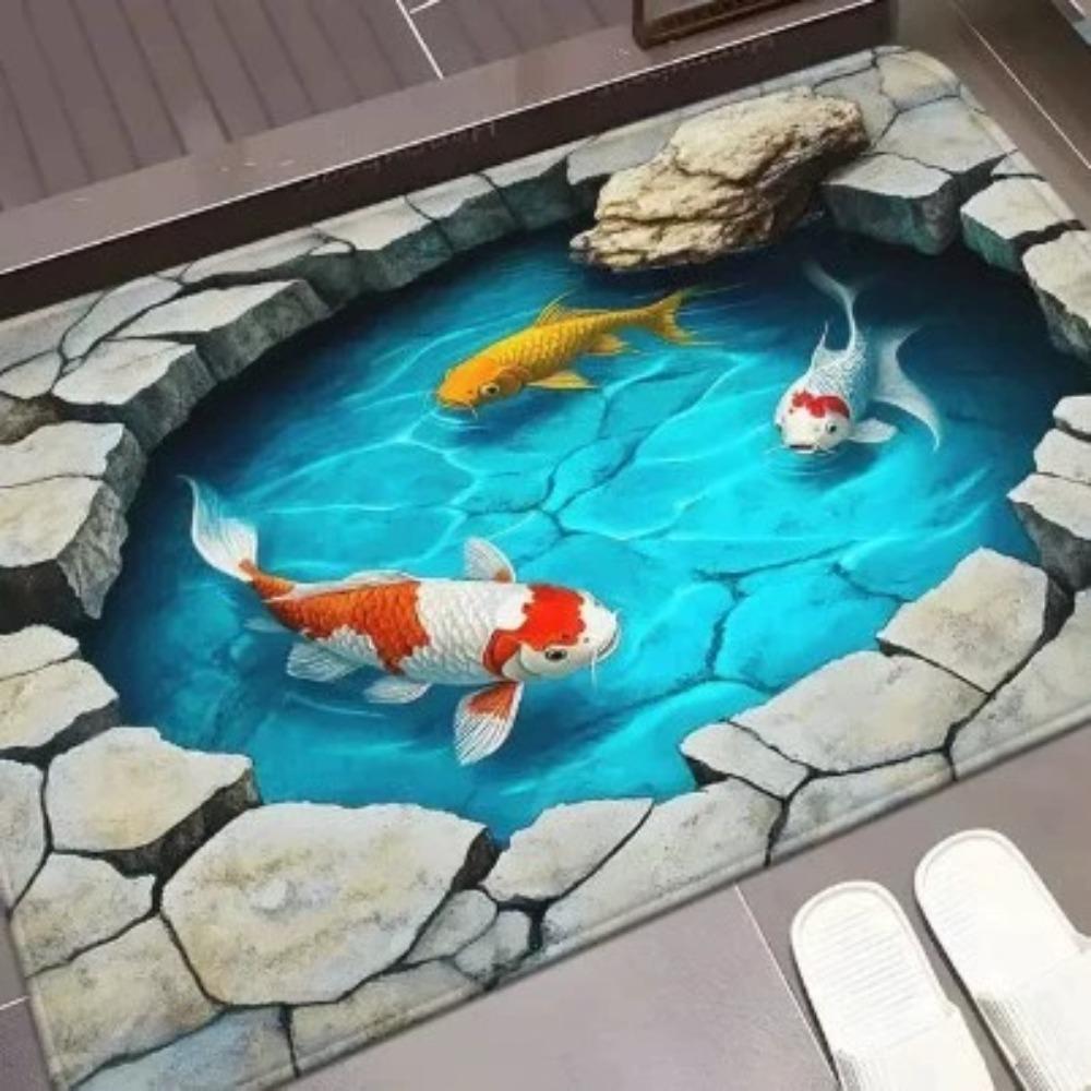 1Pcs Anti Fatigue Kitchen Rugs Cat Print Waterproof Non-Slip Thick Cushioned Kitchen Mat Heavy Duty Comfort Standing Mat for Kitchen