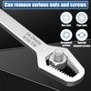 8~17mm/16mm/23mm/24mm Universal Torx Wrench Self-tightening Adjustable Glasses Wrench Board Double-head Torx Spanner Hand Tools for Factory