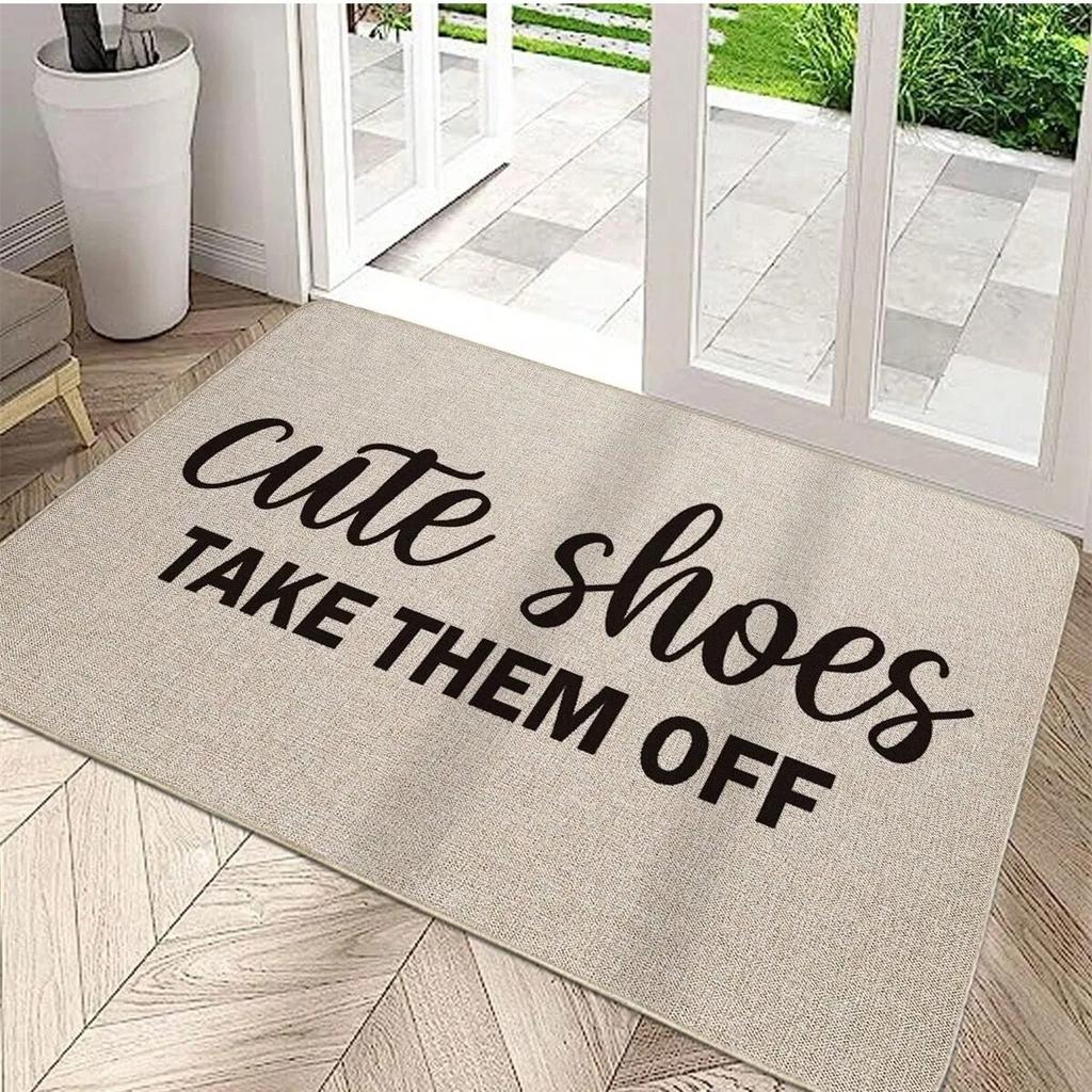 Vintage Ornate Pattern Anti-Slip Entryway Door Mat Durable Decorative Rug for Home Entryway Living Room