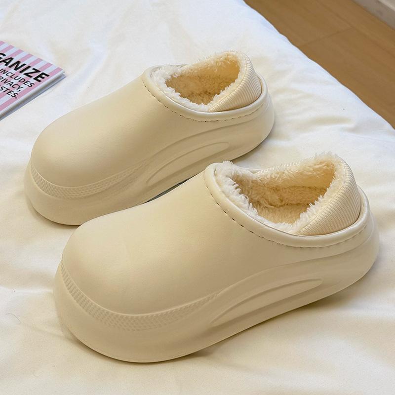 Waterproof Cotton Slippers Winter Warm 2025 New Indoor Home All-inclusive and Thick-soled Snow Cotton Shoes