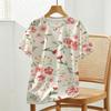 Women's Floral Collection Casual Basic Short Sleeve T-Shirt Soft Fabric, Fresh Design, Versatile for Daily Wear & Work Commute