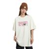 Li Ning X Colaboração Disney Versátil Respirável Solto Macio Confortável Camiseta de Manga Curta Tops Femininos Off-White AHSUA82-5