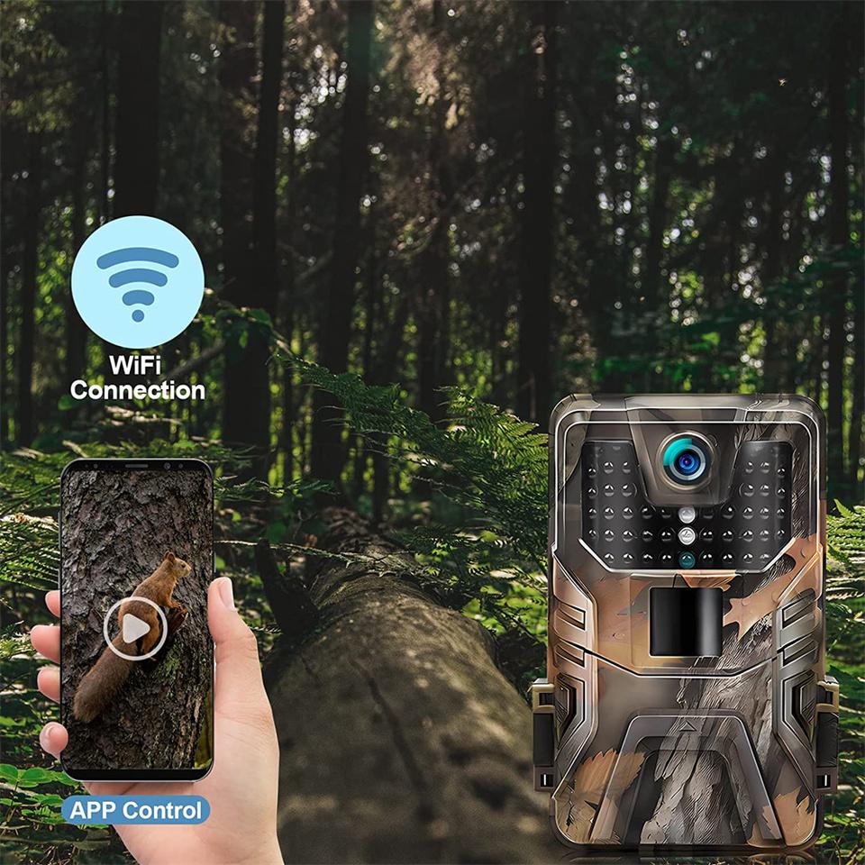 Outdoor WIFI APP 4K/2.7K 36MP/24MP Trail Camera Wildlife Infrared Night Vision Motion Activated IP65 Trap Game Cam Waterproof