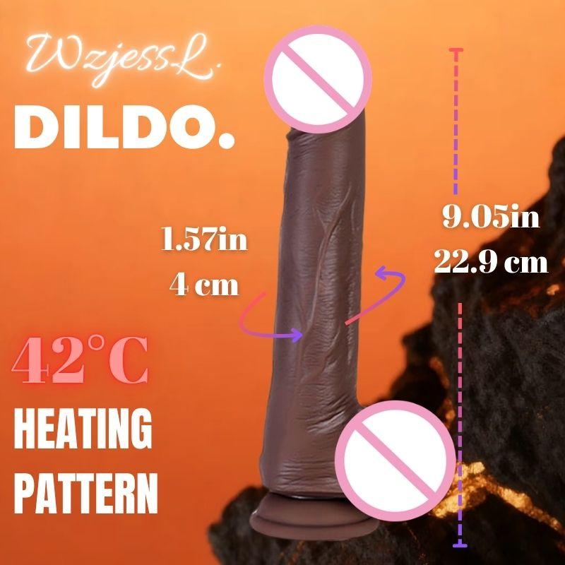 Realistic Thrusting Dildo Vibrator Sex Toys for Women Rotating Anal Dildo Heating Giant Dildo 5 Telescopic & 7 Vibration Modes