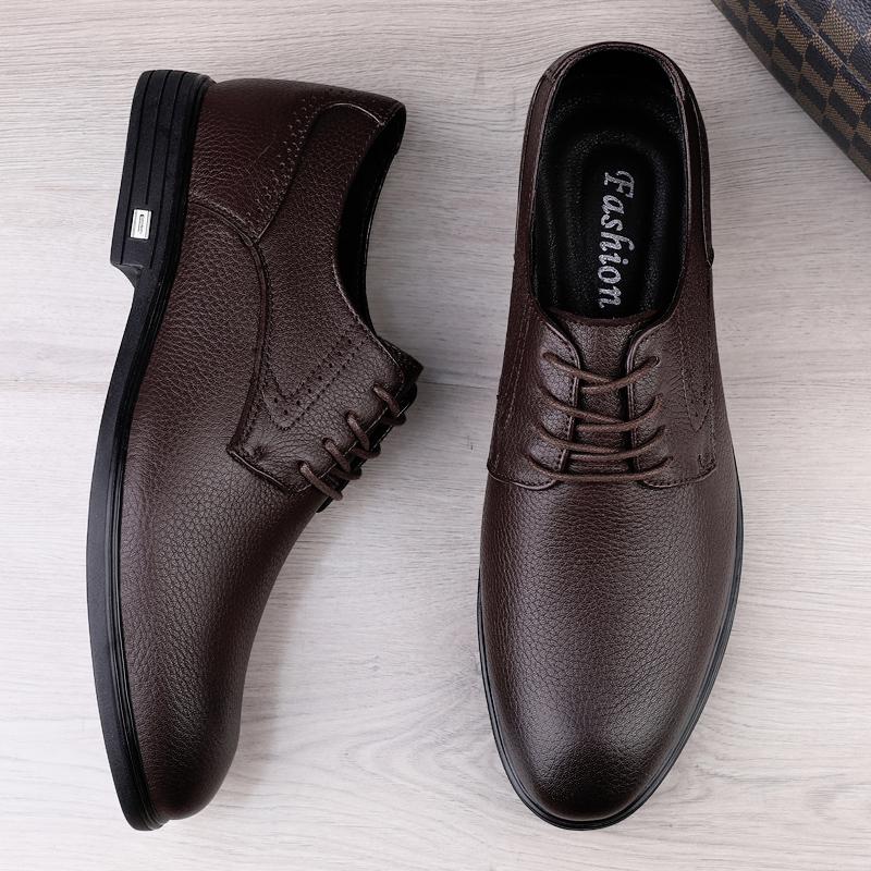 Genuine Leather Mens Oxford Shoes Fashion Brand Man Casual Shoes Handmade Men Business Flats Soft Formal Dress Footwear Sneakers