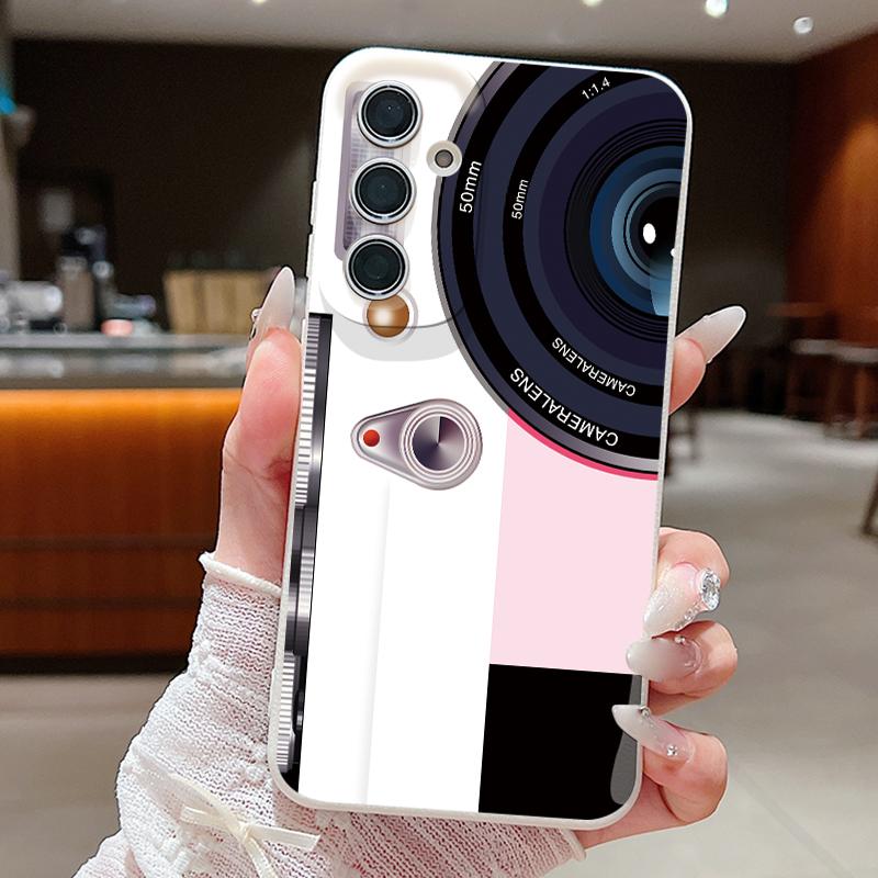 Abstract Geometry Style Case For Samsung S26 S25 S24 Ultra S23 S22 S21 FE A15 A16 A17 A35 A36 A37 A54 A55 A56 A57 5G Leather Texture Soft Cover