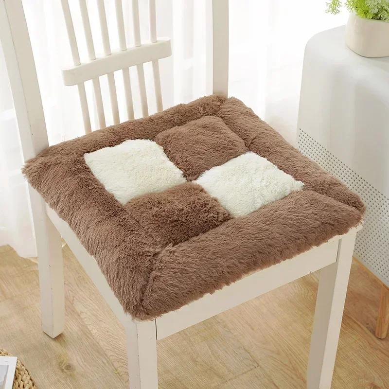 Breathable Non Slip Seat Cushion Minimalist Plush Seat Cushion Thick Seat Cushion for Prolonged Sitting Winter Office Cover
