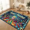 Celebration Theme Crystal Velvet Floor Rug Personalized Custom Name Text Warm Carpet Home Decoration