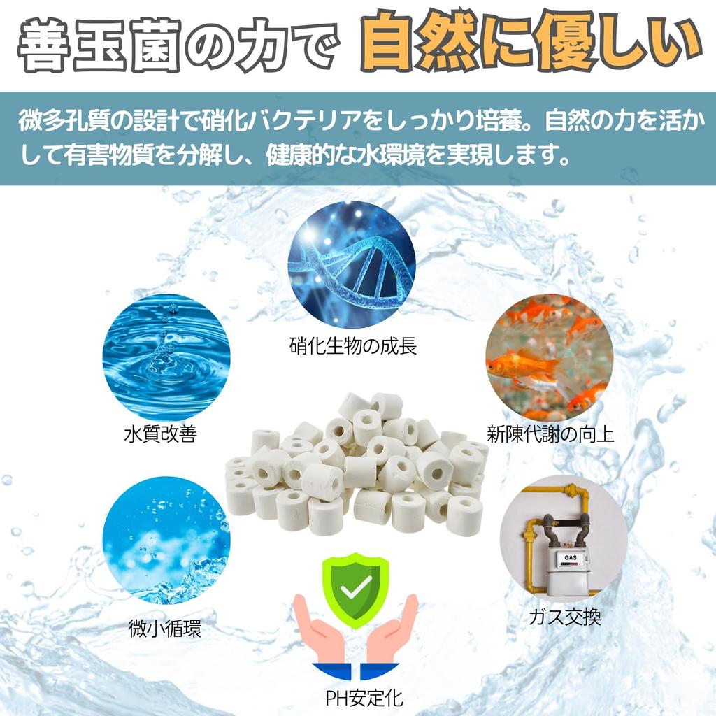 PLEAVIT Ring Filter Media for Aquariums (2.5kg)