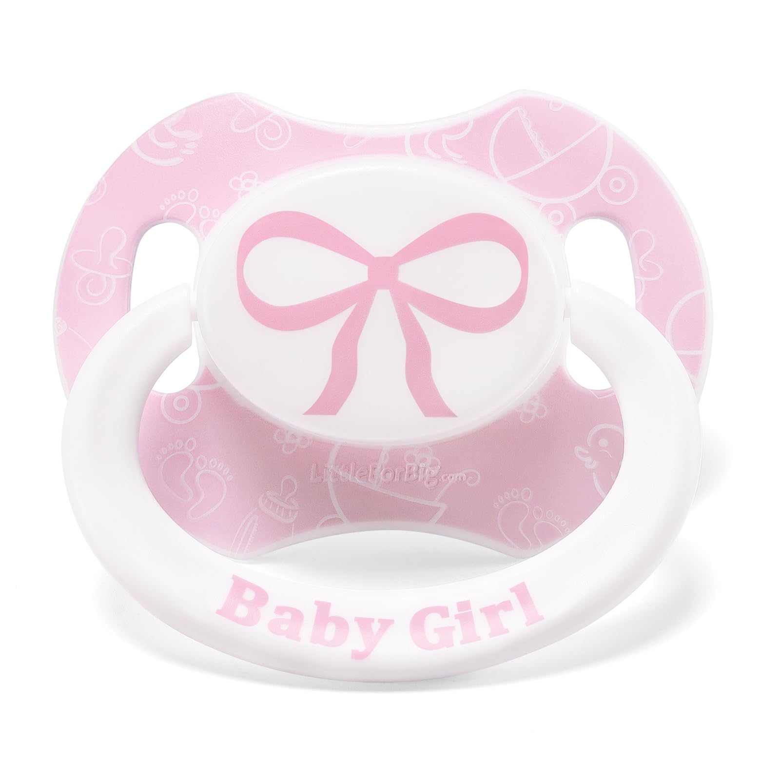 

LittleForBig 2nd Generation Pacifier for Adults, Cute Pet Pattern [Baby Girl] with Dust Cover, Snoring Reduction