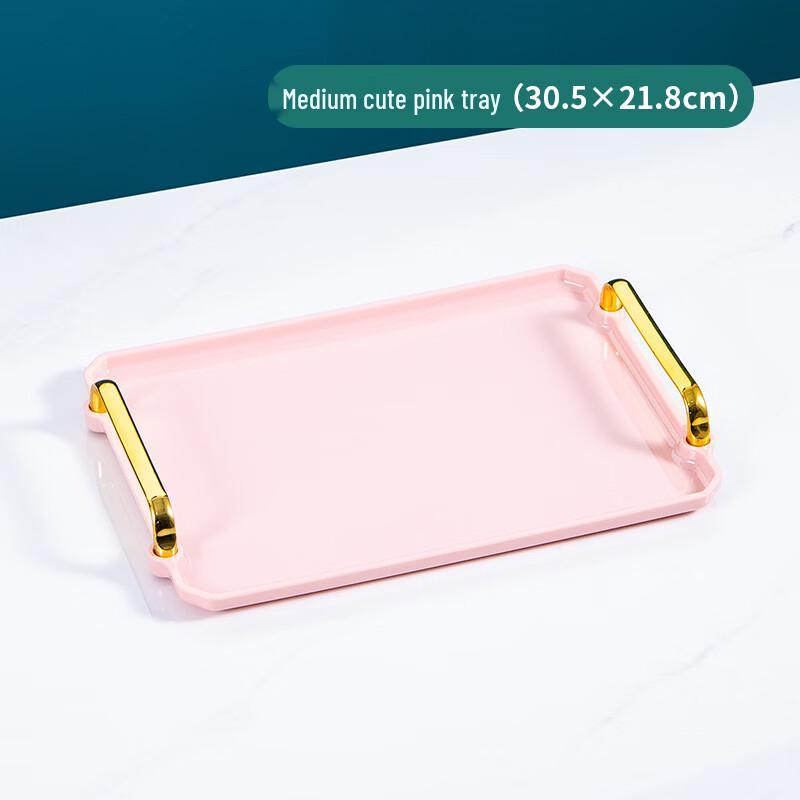 Yicang Japanese Style Rectangular Plastic Tray with Gold Handle