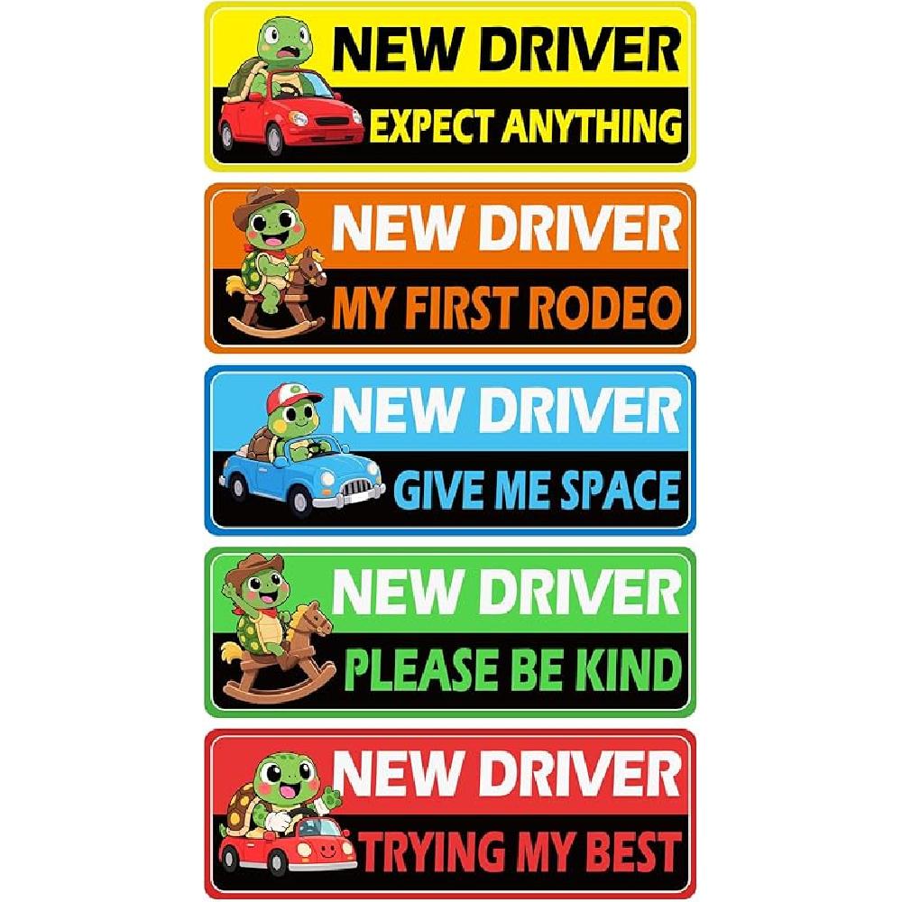 4Pcs Student Driver Magnetic Car Stickers For Beginners, New Magnetic Student Driver Stickers Signs For Car, Bumper Safety Decoration Supplies,