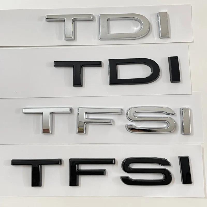 3D Krom Glanssvart ABS TDI TFSI Bil Bakemblem Klistremerke for Audi A1 A3 A4 A5 A6 A6L A7 A8 S3 S6 Q3 Q5 Q7 TT S RS