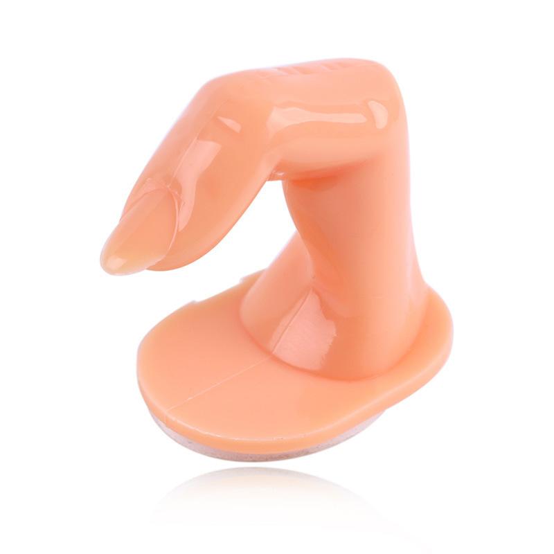 1pcs Nail Art Fake Hand Flexible Soft Adjustable Plastic Finger Practice Prosthetic Model Manicure Training Display Tool