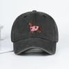 Cute Dachshund In Pink Heart Sweater Print Baseball Cap Men Women Vintage Washed Cotton Adjustable Dad Hat Pet Lover Sun Hat