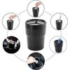 1Pc  Multifunctional Car Mini Trash Bin Cup Holder Car Trash Can Auto Holder Cap Mounts Black Plastic Interior Accessories