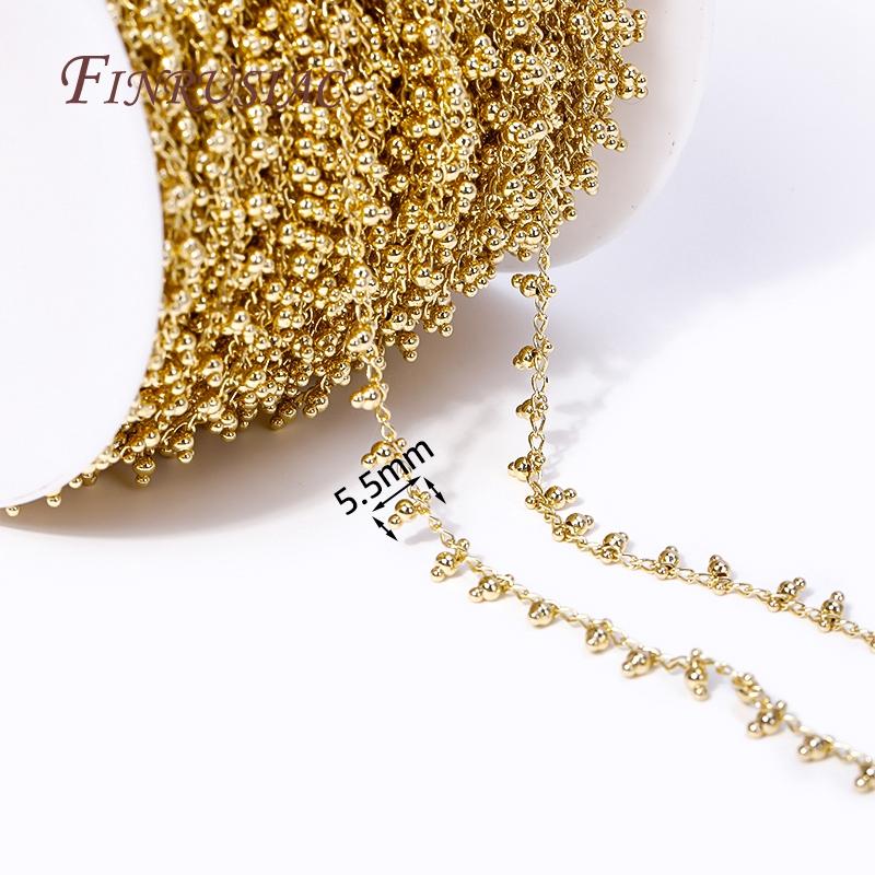 Wholesale Bulk Cable Chains For Jewelry Making,14K Gold Plated Metal High Quality Spool Chains DIY Necklace Bracelet Accessories
