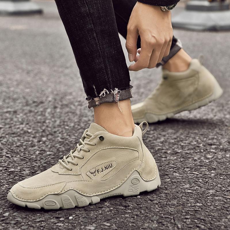 38-46 Herren Rutschfest Abriebfest Mode Lässige Lederschuhe Low Top Lederschuhe Outdoor Herren Winterstiefel