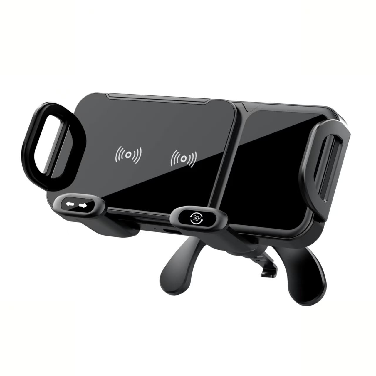 Multifunctional Universal Flexible Car Magnetic Phone Holder Wireless Chargers Mobile Bracket Automatic clip чёрный